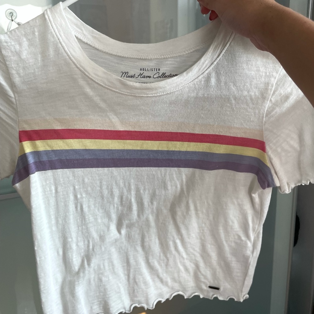 horizontal stripe pride crop top